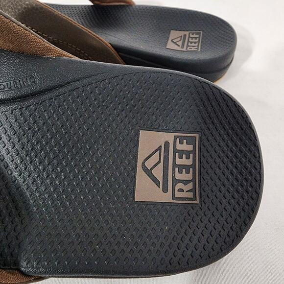 REEF Mens Cushion Spring 2.0 Flip Flop Sandals Thong Size 10 Brown Faux Leather main image 10